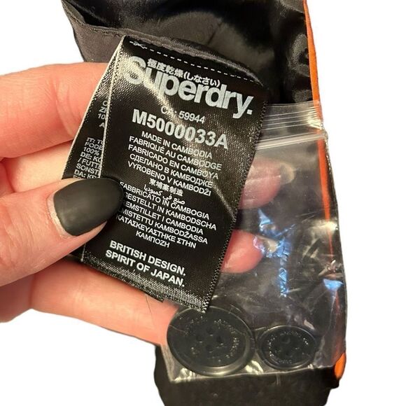 SuperDry Buckle The Edit Wool Blend Black Coat Size Medium - Picture 6 of 9